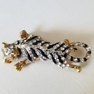 Vintage Style Tiger Brooch